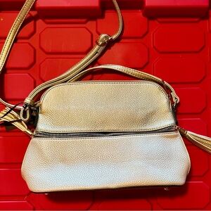 NWT Elegant Gold adjustable Women's Bag with tassels